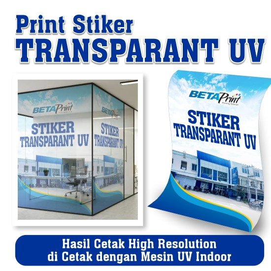 Print UV Roll Sticker Transparant 