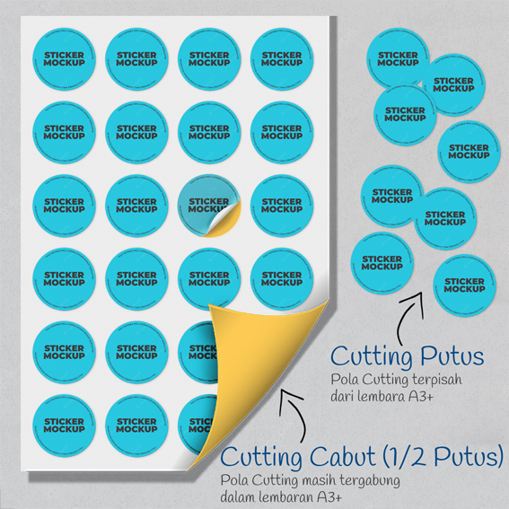 Print Color Sticker Vinyl Quantac A3+ Transparan