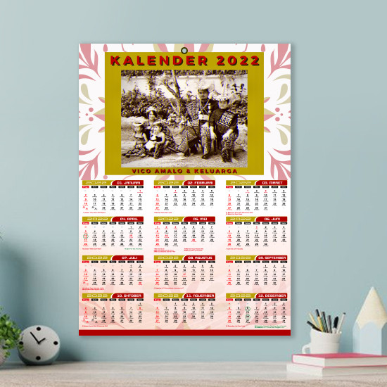 Print Kalender Dinding 12 Bln/Lbr AP260-310 + Ring