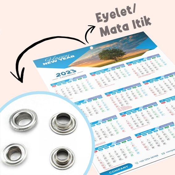 Print Kalender Dinding 12 Bln/Lbr AP260-310 + Ring