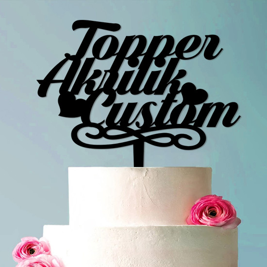 Topper Akrilik Hitam 2mm