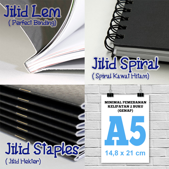 Cetak Buku A5 HVS 70/80gsm