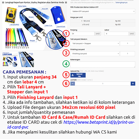 Sablon DTF Lanyard