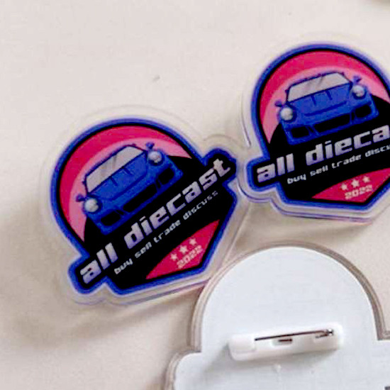 PIN Akrilik Putih/Hitam 3mm